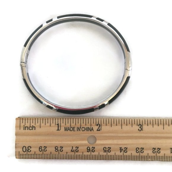 Sterling Silver Resin Hinged Bangle Bracelets NEW - Picture 7 of 13